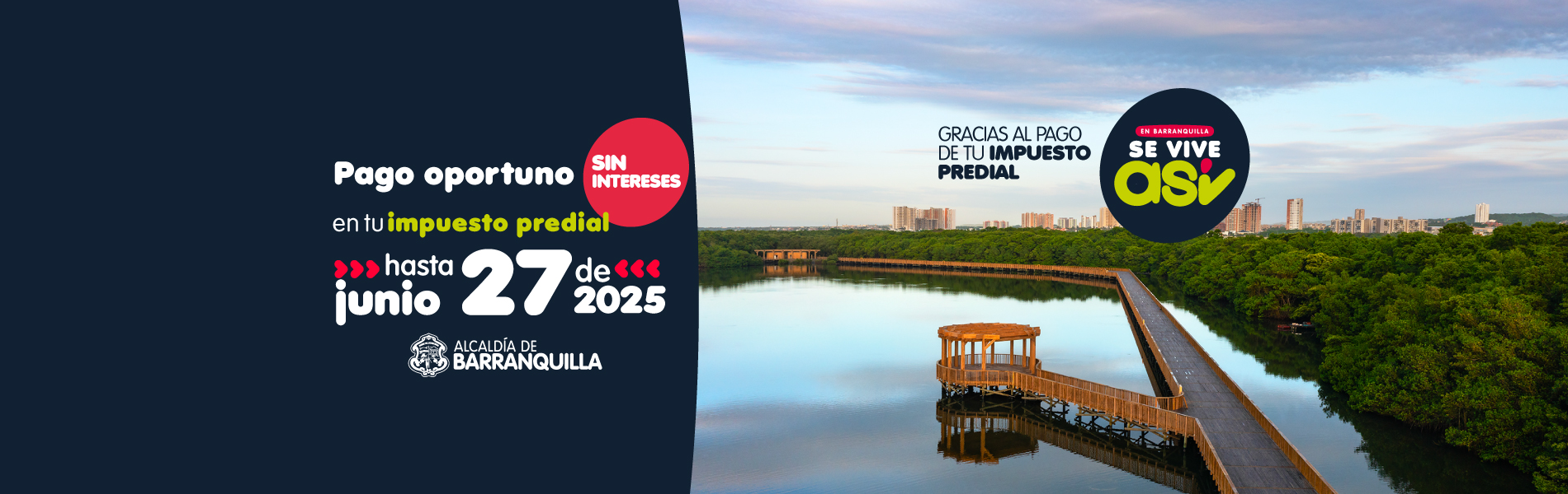 Banner pago de Impuesto Predial sin intereses.