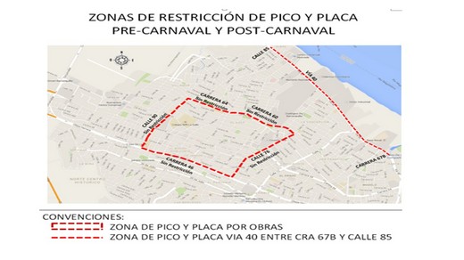 Plano pico y placa carnaval