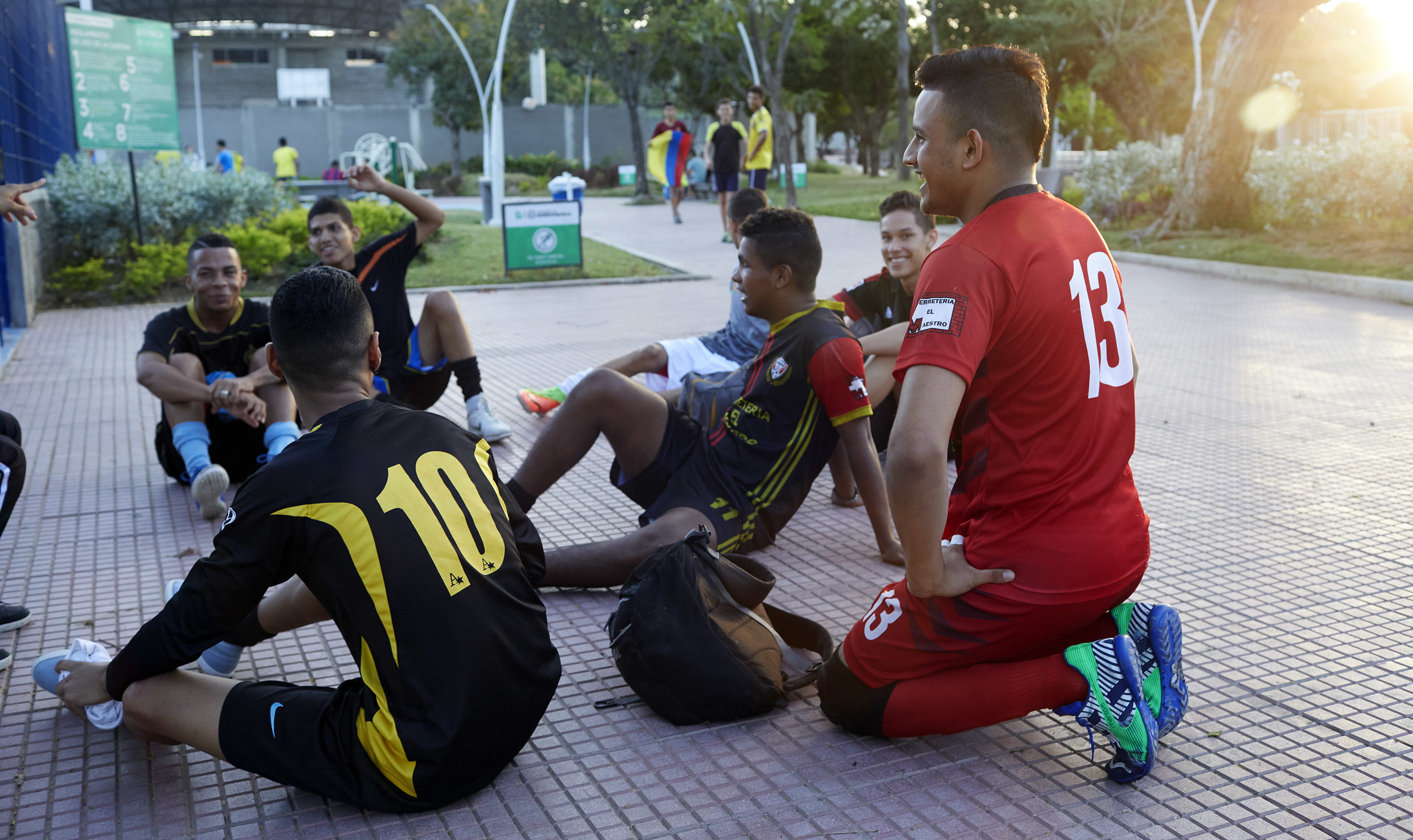 La gente del parque en Barranquilla