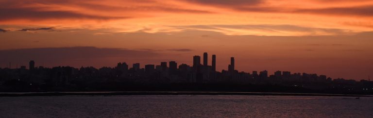 Panorámica de Barranquilla al atardecer