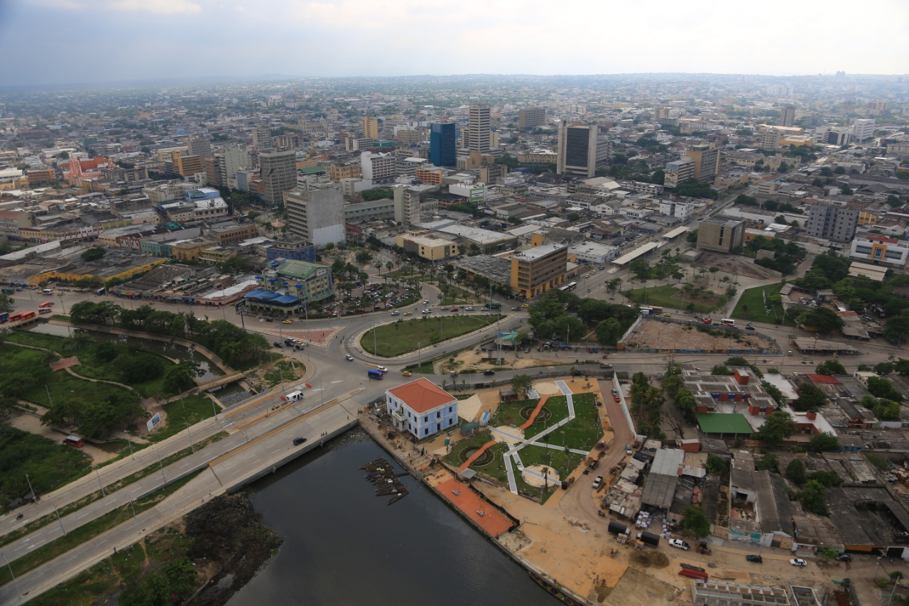 Vista aérea de la ciudad de Barranquilla