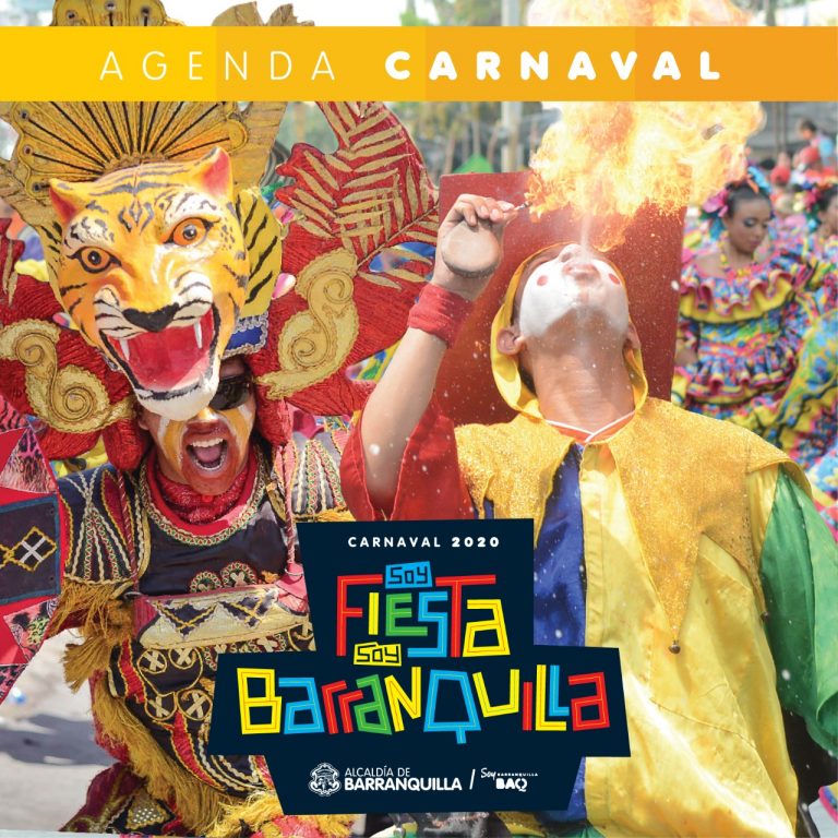 Flyer con informacion de agenda del carnaval