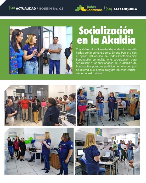 Flyer de todos contamos con informacion de socializacion de la alcaldìa