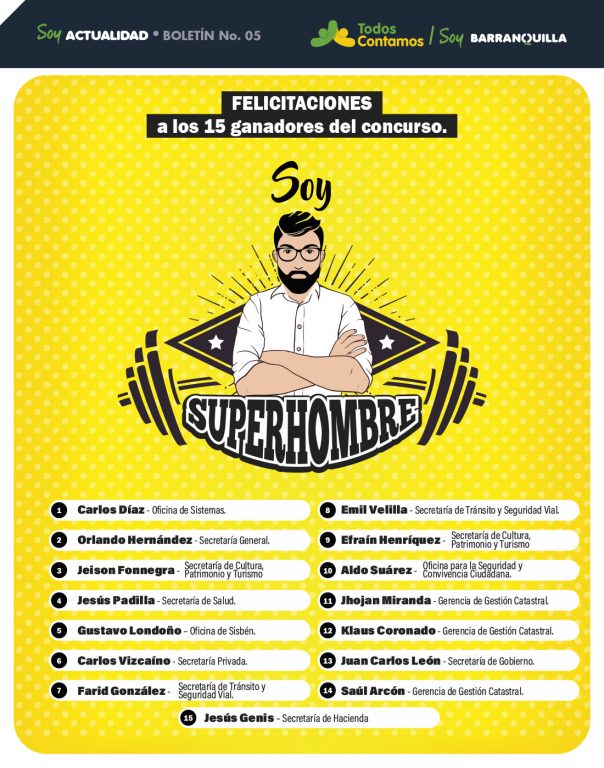 Flyer Todos contamos con informacion de ganadores de superhombre