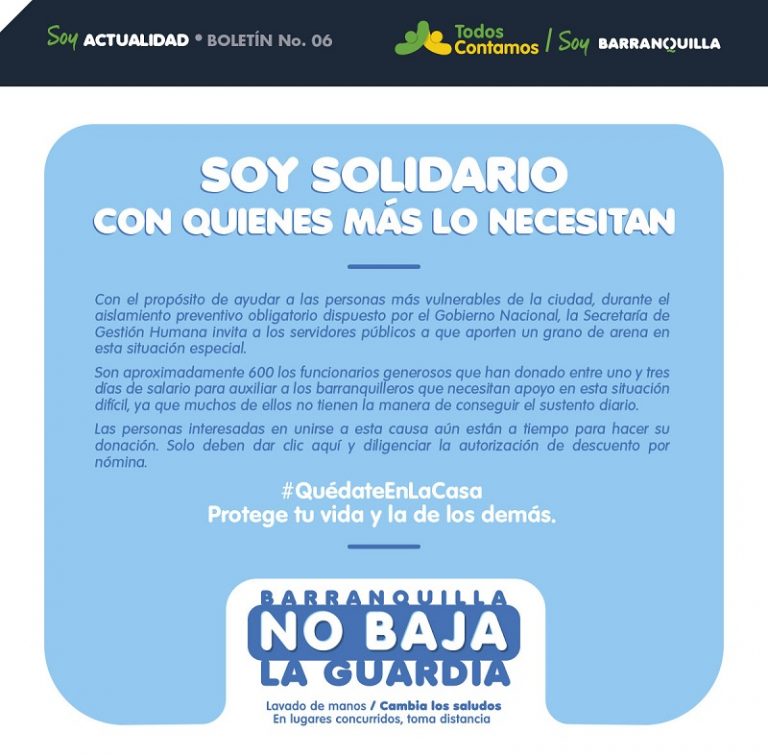 Flyer Todos contamos informacion Soy solidario