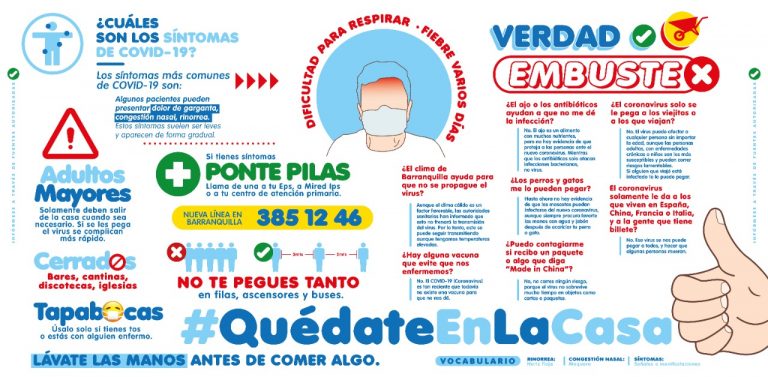 Flyer informativo sobre lineas de atención