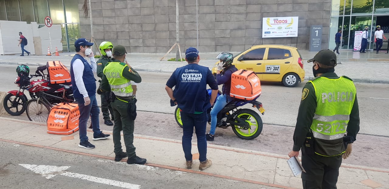 Operativos por parte de la policia a domicilios Rappi