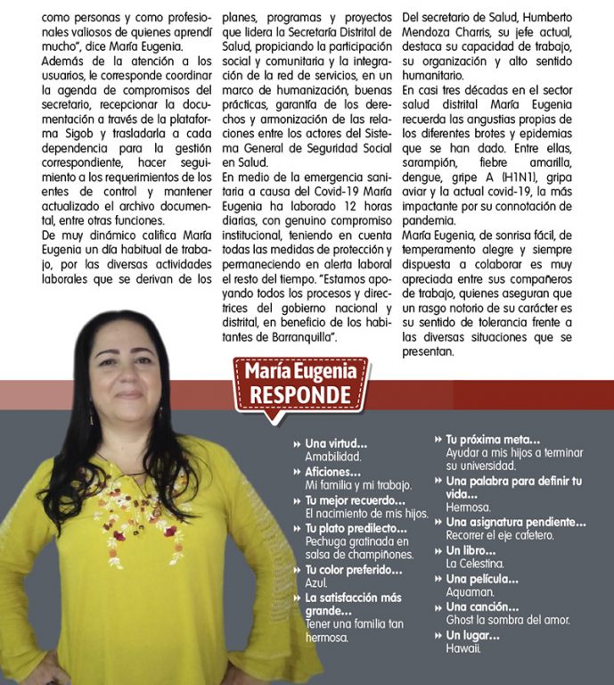 Flyer con continuacion de informacion de Maria Eugenia Cardenas