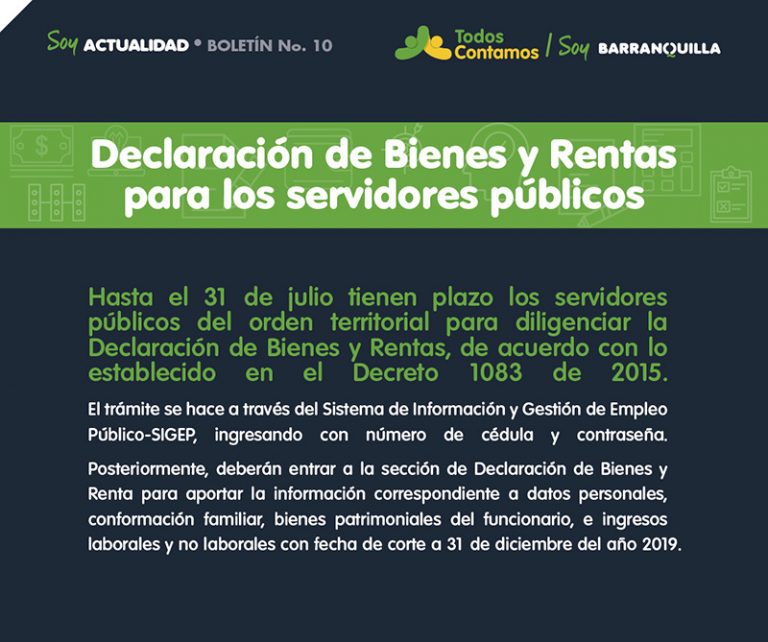 Flyer Todos Contamos informacion Declaracion Bienes y Renta