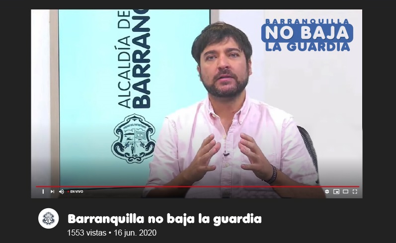 Alcalde durante intervención en redes sociales