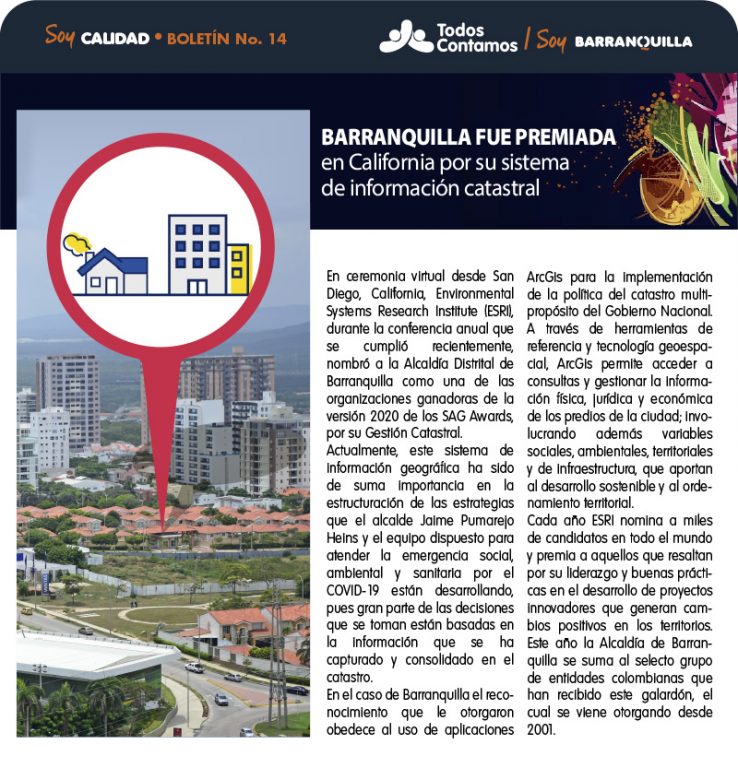 Página Todos Contamos alusiva a Barranquilla fue Premiada