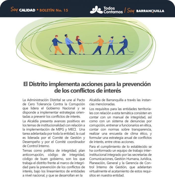 Página Todos Contamos Prevención Conflicto de intereses