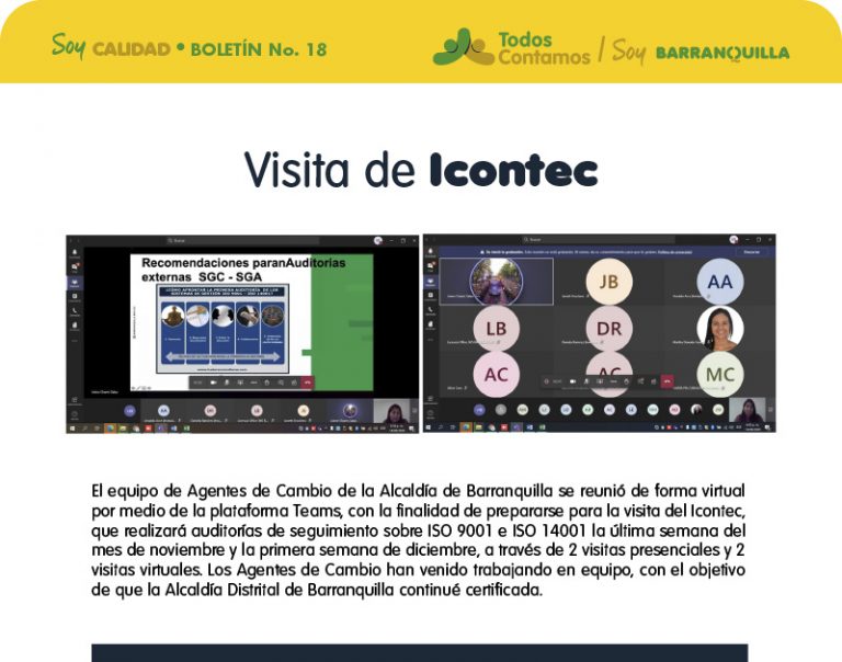 Página Todos Contamos Visita de Icontec