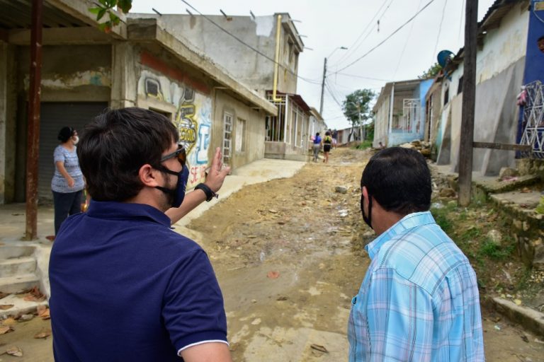 Calle destapada barrio siete de Abril