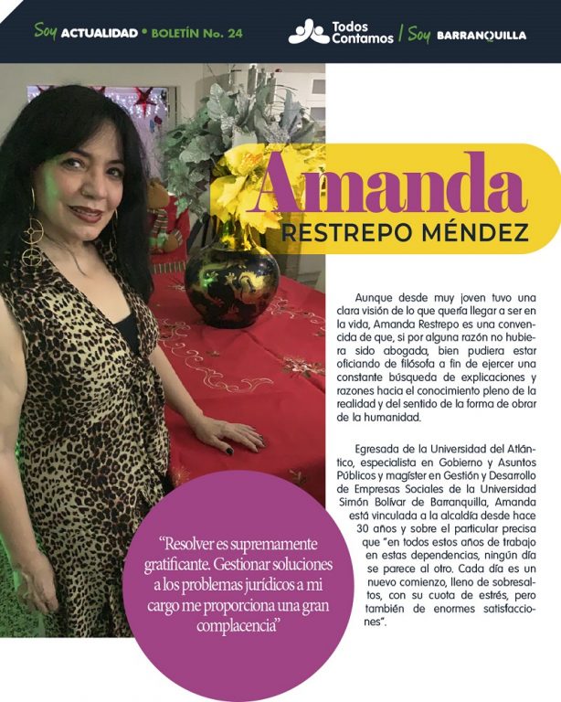 Página Todos Contamos Amanda Restrepo