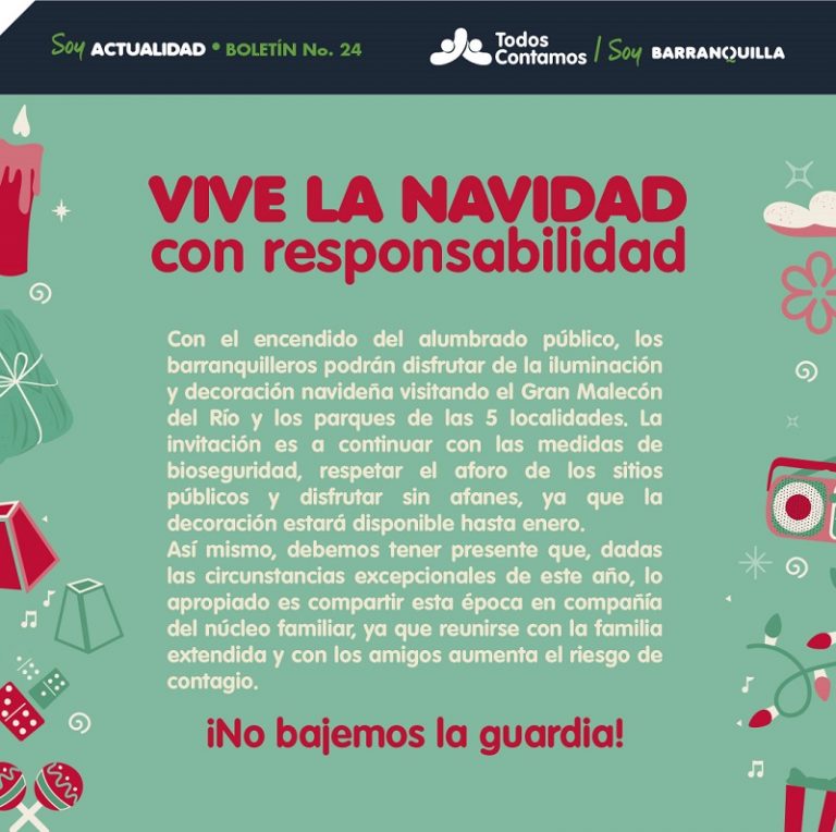 Página Todos Contamos Vive la Navidad con responsabilidad 