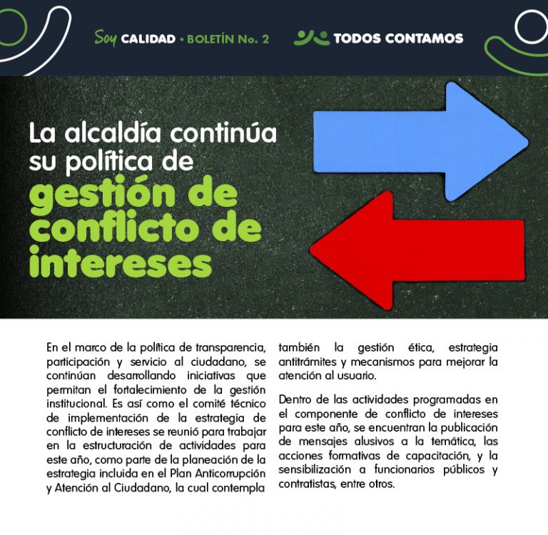 Infografía gestión de conflicto de intereses