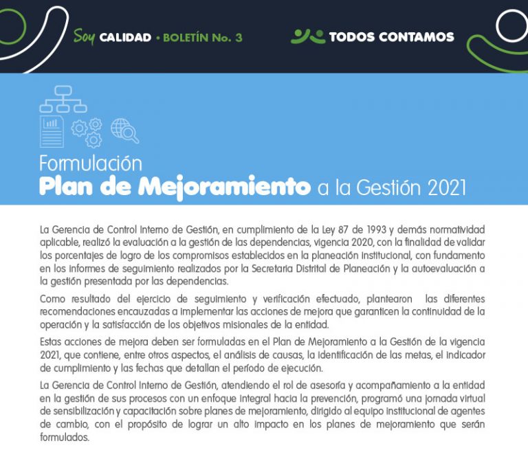 Información formulación plan de mejoramiento 