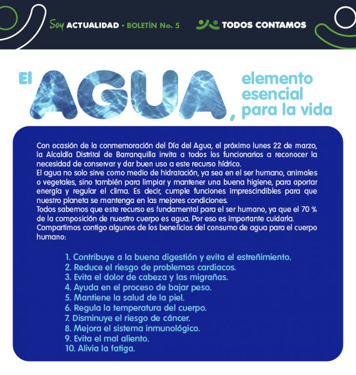 Información importancia del agua