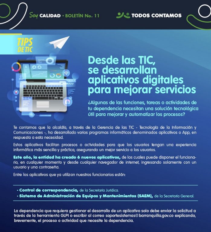 Información mejoras servicios TIC