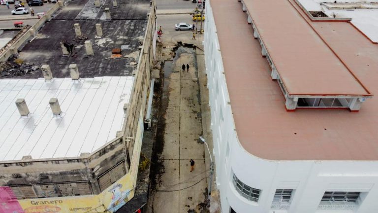 Imagen aérea del callejón