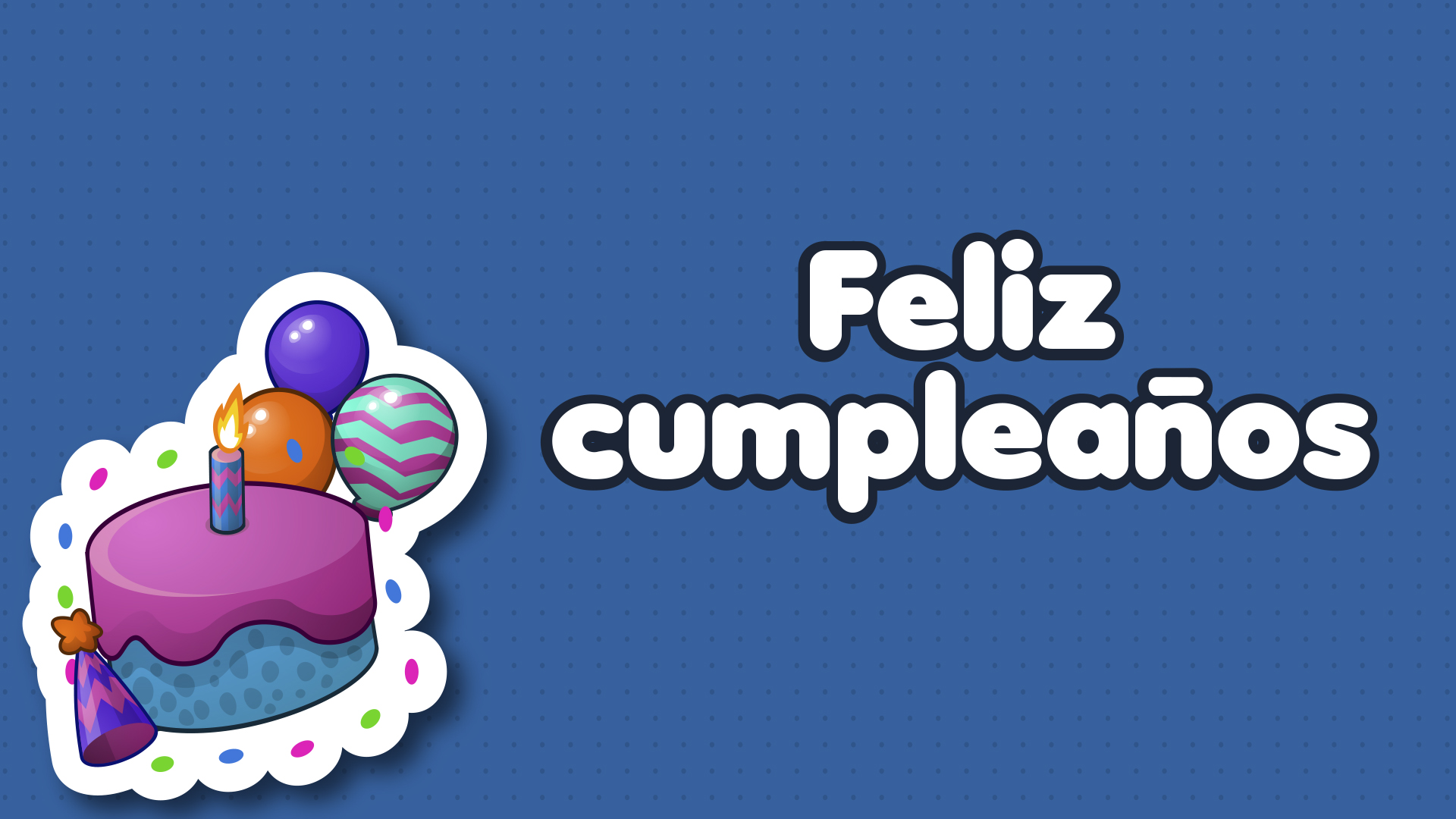 Banner Azul de Feliz Cumpleaños