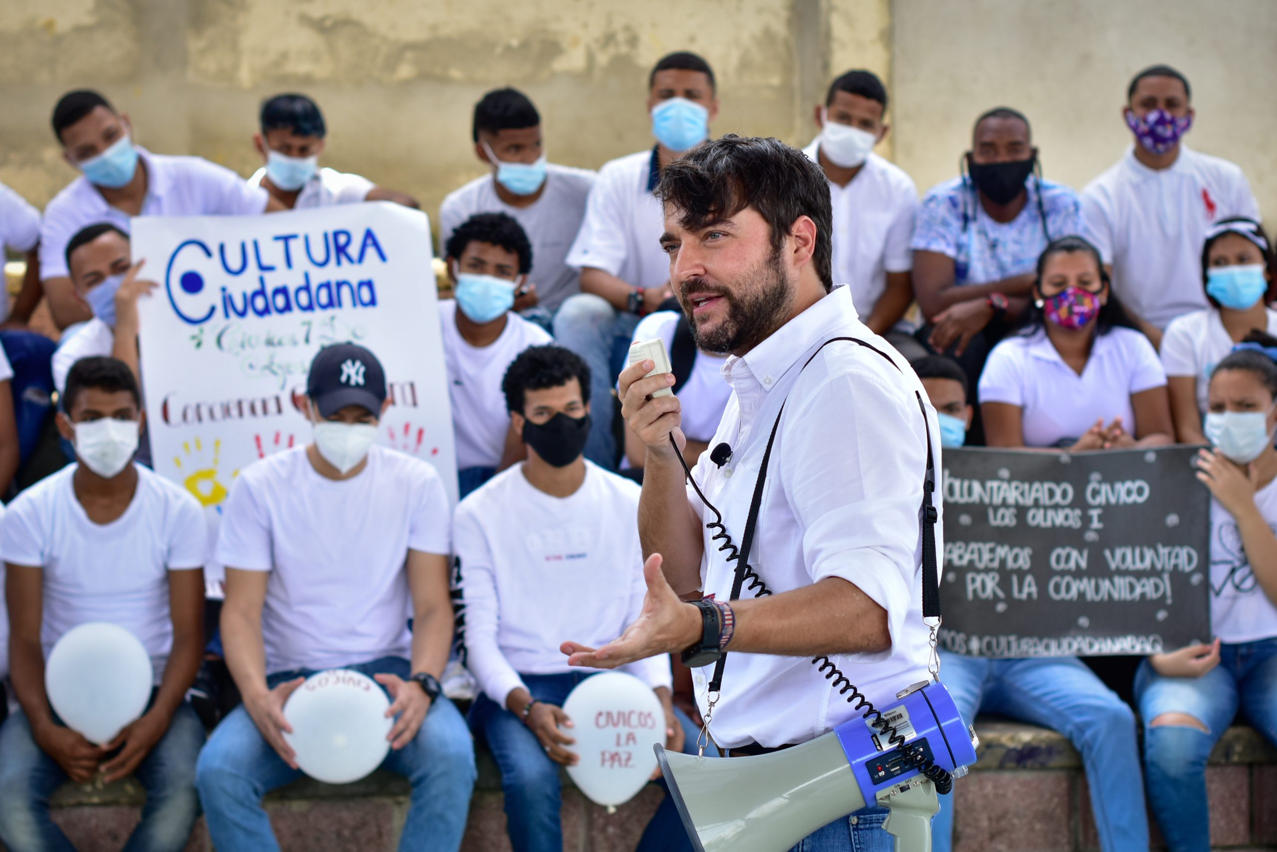 Alcalde Pumarejo con Voluntariado Cívico de Barranquilla