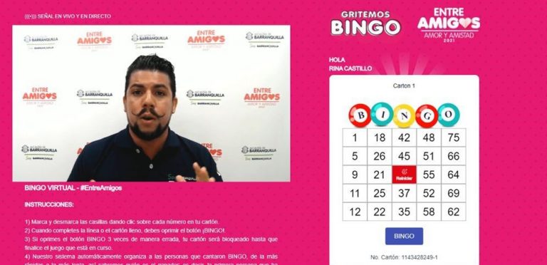 captura de imagen de realización de bingo virtual