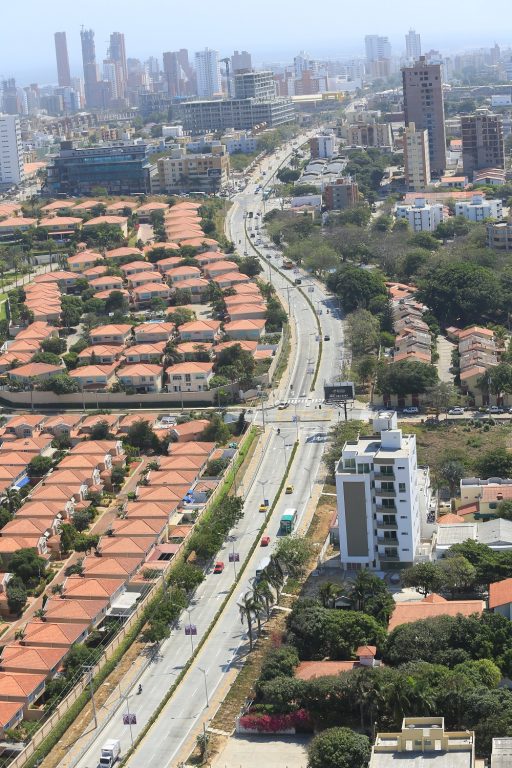 Panorámica aérea de urbanización de Barranquilla.