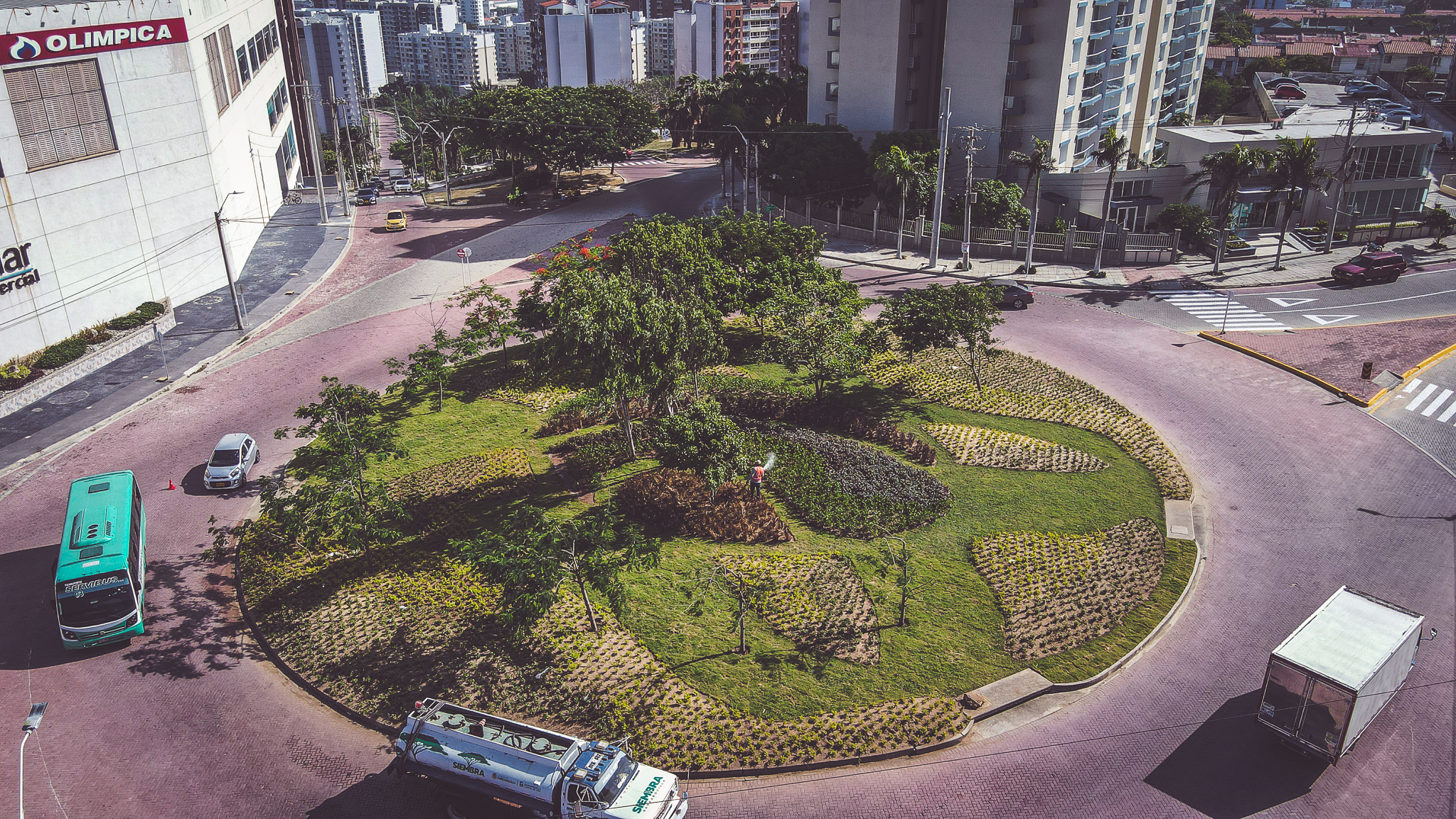 Vista aérea rotonda