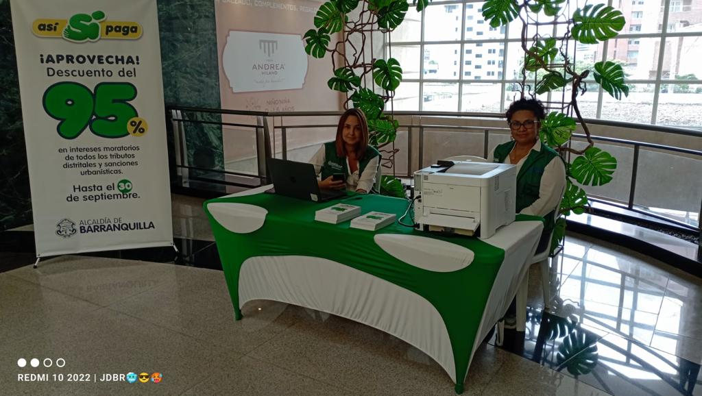 Stand descuentos por pago de impuestos