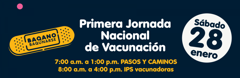 Publicidad jornada nacional de Vacunación.