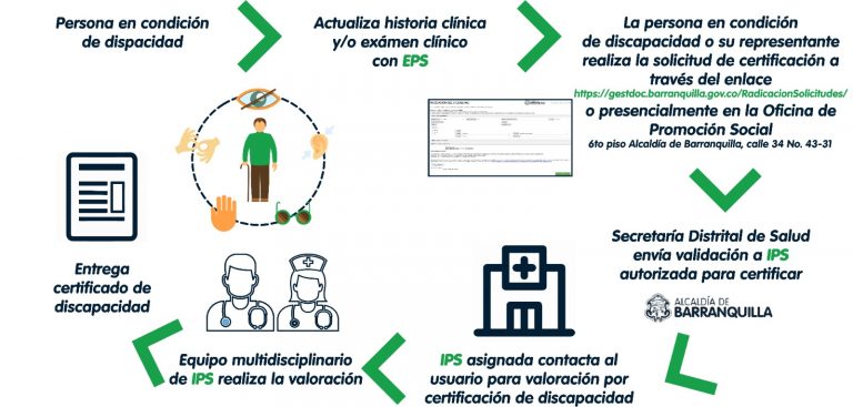 Infograma paso a paso descarga certificado de discapacidad.