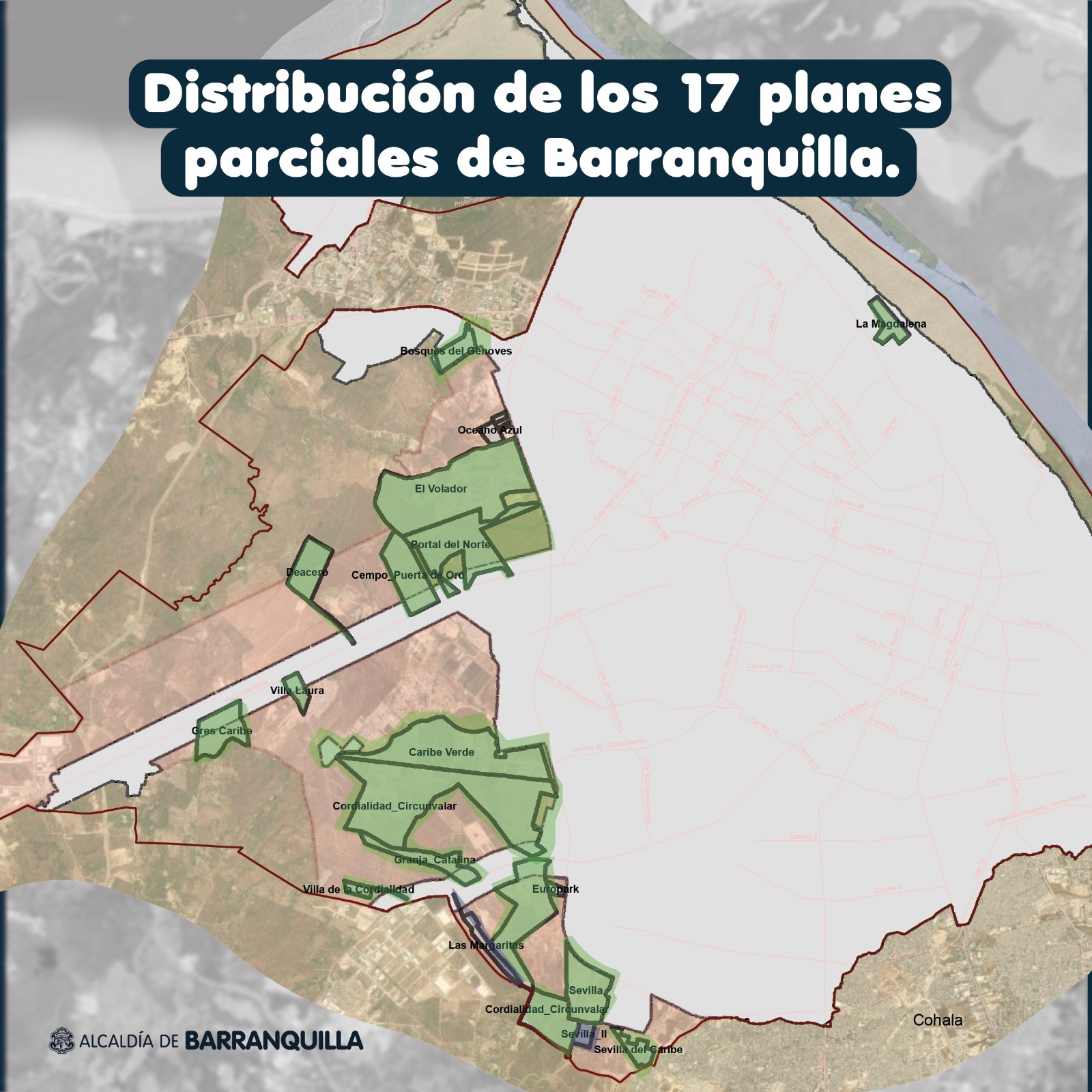 Mapa de sectores de barranquilla