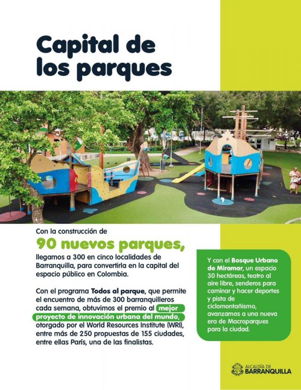 Banner parque Suri Salcedo con juegos y zonas verdes