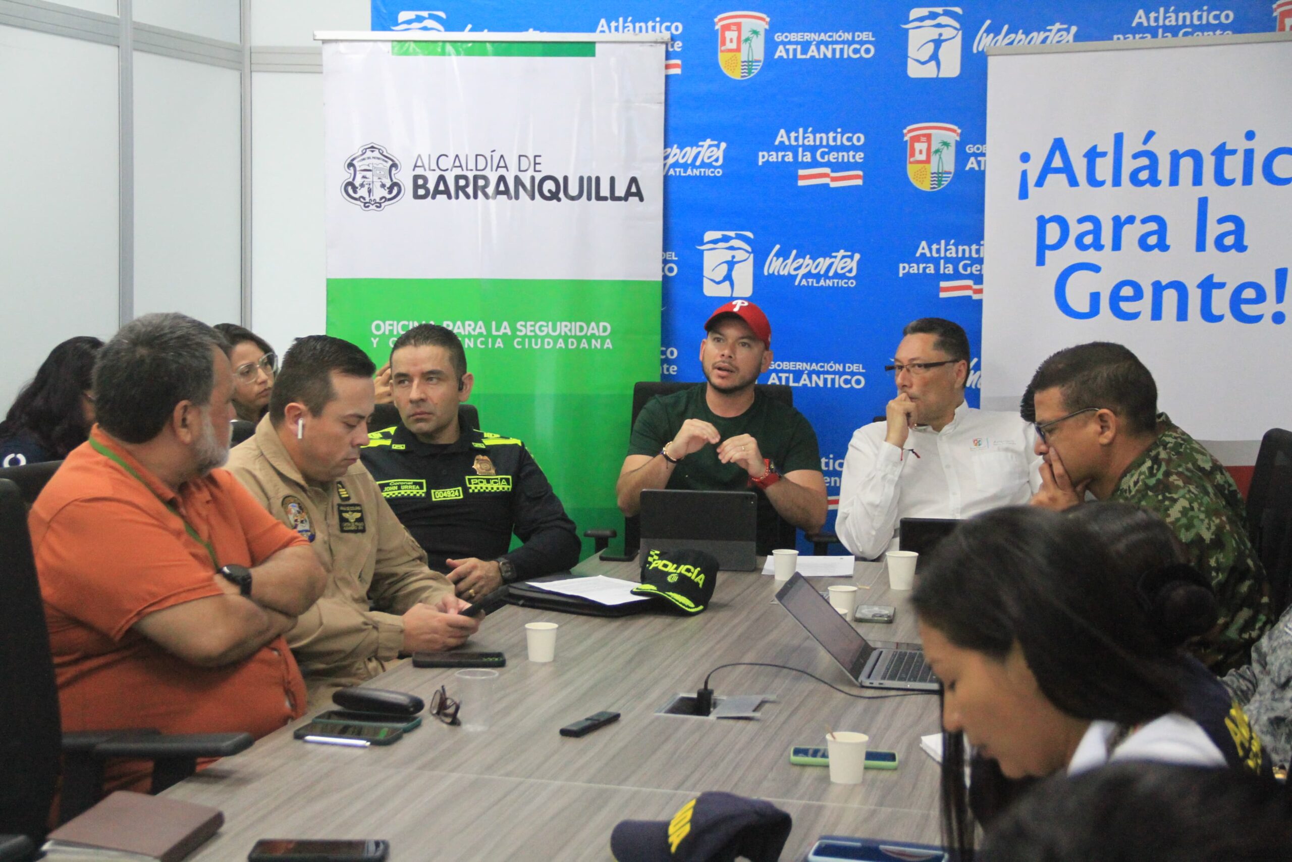 Reunión de autoridades por el encuentro Colombia vs. Uruguay