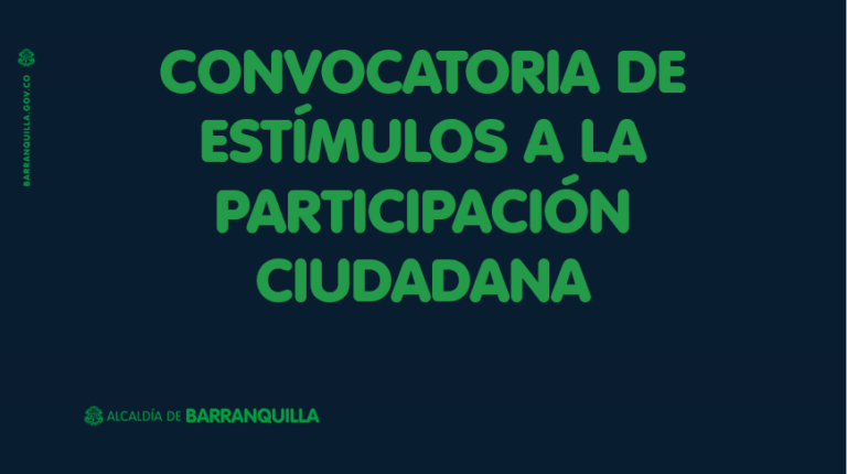 Banner Convocatoria de estímulos a la participación ciudadana.