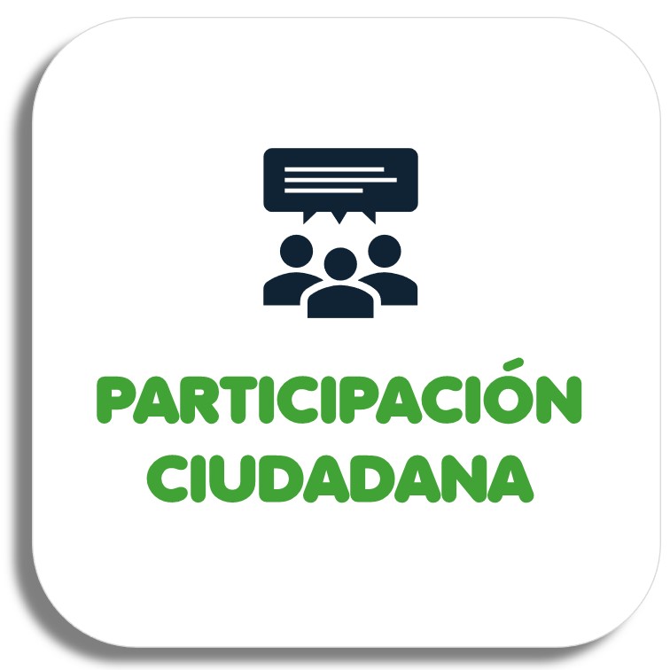 Menú participación ciudadana.