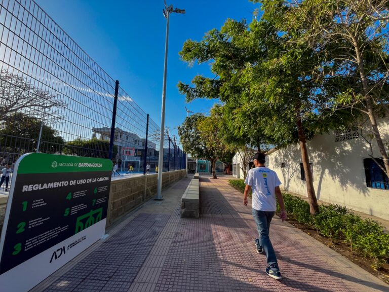 Persona caminando por un parque