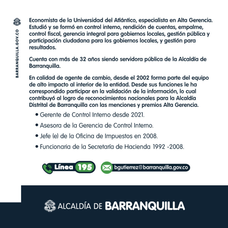 Hoja de vida Belka Gutierrez Gerente de control interno