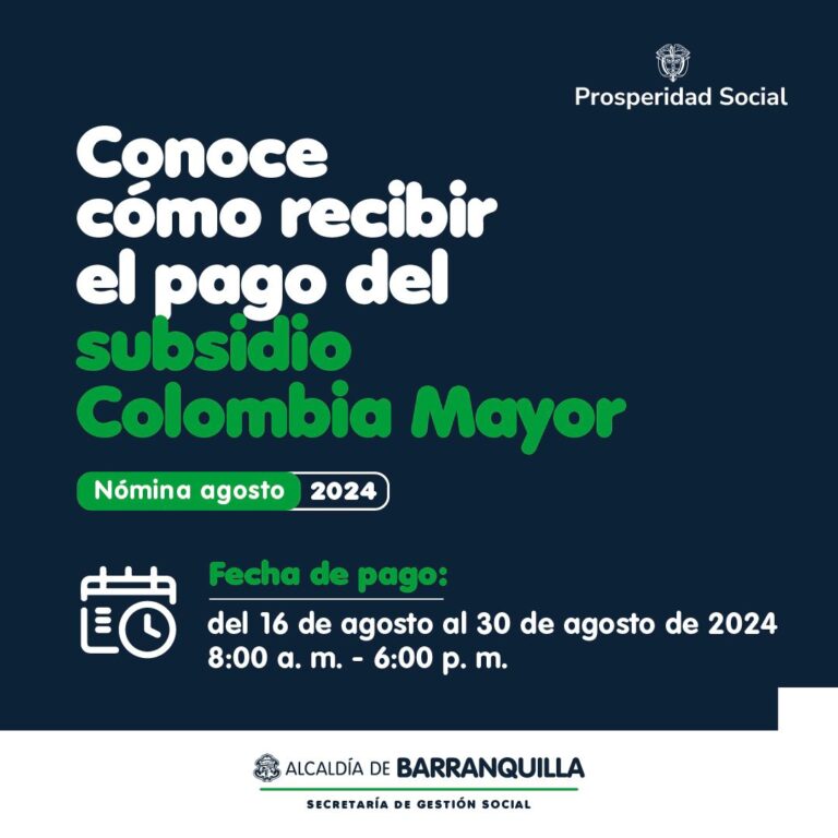 Banner pago subsidio Colombia Mayor