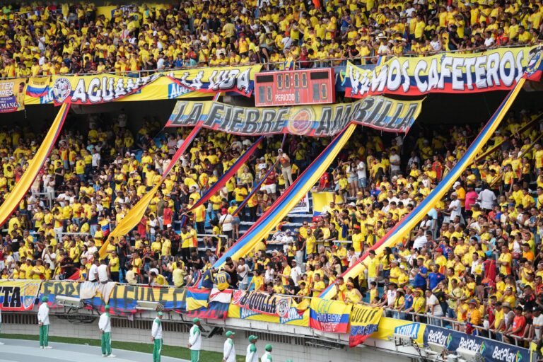 Aficionados en el estadio Metropolitano, eliminatorias Colombia vs Chile