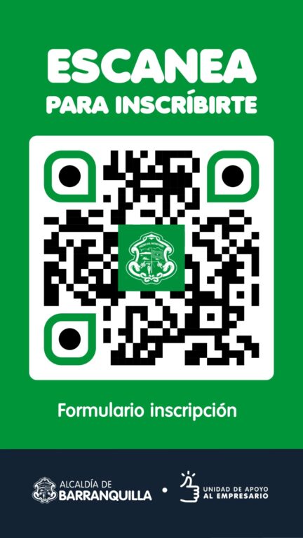 Código QR para formulario de inscripción de la Unidad de Apoyo al Empresario