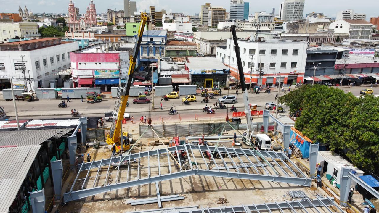 Vista de las obras en mercado El Playón