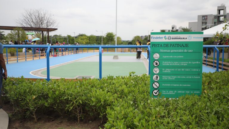 Vista de pista de patinaje parque Villa San Pablo.