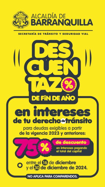 post de descuentos de fin de año en intereses de derecho de transito