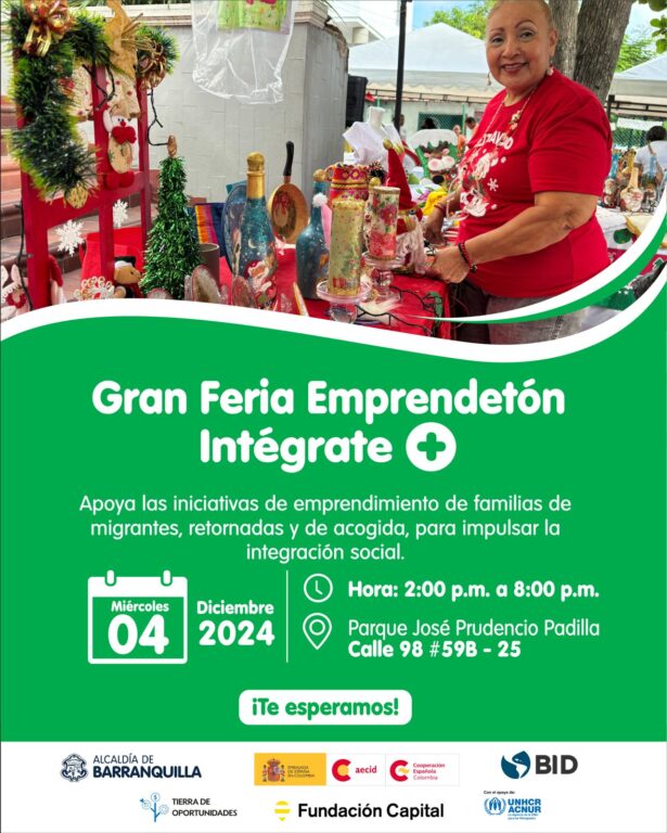 Pieza visual feria Emprendetón Intégrate más