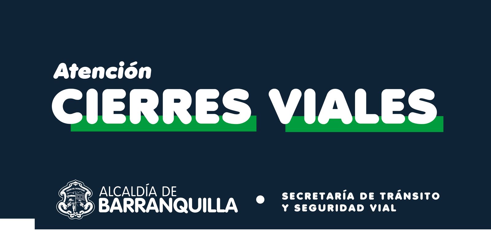 Anuncio cierre viales