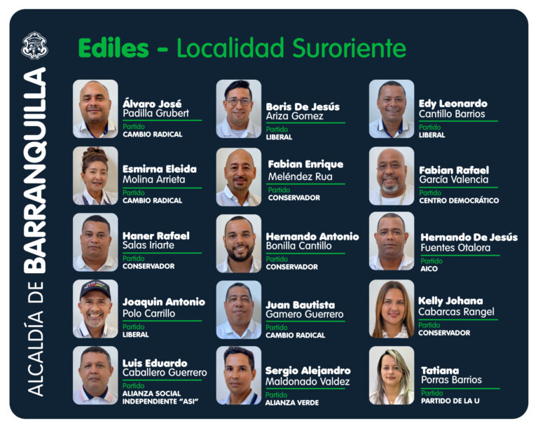 Ediles localidad suroriente