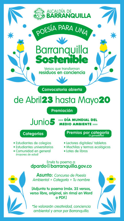 Pieza gráfica del concurso de poesía sostenible.
